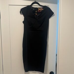 Elegant Black Cap Sleeve Dress